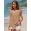 EXLURA Womens Summer Sleeveless Scoop Neck Knit Sweater Vest Crochet Hollow Out Tank Tops - 3 of 4