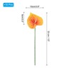 Unique Bargains Artificial Anthurium Lily Flowers for Home Decor 10 Pcs - 2 of 4