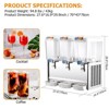 Commercial Beverage Dispenser, 18 Liter Per Tank, 280W Stainless Steel Food Grade Ice Tea Drink Dispenser with Thermostat Controller - 2 of 4