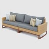 Mili 6pc All-Weather Wicker Sectional and Table Set - image 3 of 4