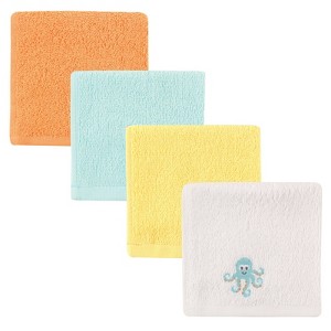 Luvable Friends Baby Unisex Super Soft Cotton Washcloths Set, Octopus, One Size - 1 of 1
