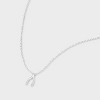 Sterling Silver Wishbone Pendant Necklace - Silver - 4 of 4