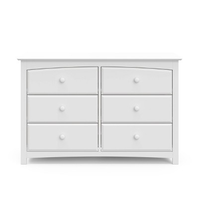 Kenton Classic White 6-Drawer Nursery Dresser with Safety Stops