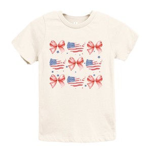 The Juniper Shop Patriotic America Stacked Coquette Youth Short Sleeve Tee - 1 of 4