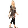 Women's Paisley and Animal Print Scoop Neck Marlene Tunic - White Mark - 2 of 3
