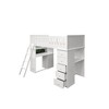 Twin Willoughby Kids' Loft Bed White - Acme Furniture: Wood Frame, Unupholstered, All Ages, No Box Spring Needed - 2 of 4