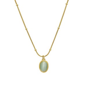 Cubic Pendant Necklace Women - HTUTWOO™ Aventurine Pendant Necklace, Layered Necklace, for Everyday Wear&occasions - 1 of 4