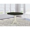 East West Furniture,Dining Table Black & Linen White - 2 of 3