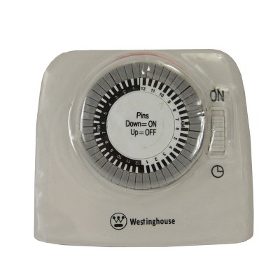 Westinghouse Westinghouse 2-Outlet 24-Hour Heavy Duty Mechanical Pin Lamp Timer