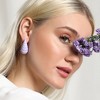 SOHI Women's Lavender The Medium Shell Stud Earrings - 3 of 4