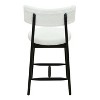 Vynxaria Mid Century Modern Counter Stools,Set of 2,Black and Beige - 4 of 4