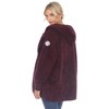 Women's Plush Hooded Cardigan with Pockets - White Mark - 3 of 4