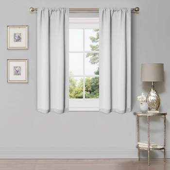 Classic Modern Solid Room Darkening Blackout Curtains, Set of 2 by Blue Nile Mills