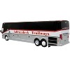 Prevost H3-45 Coach Bus "Adirondack Trailways" Silver Metallic and White with Red 1/87 (HO) Diecast Model by Iconic Replicas - 4 of 4
