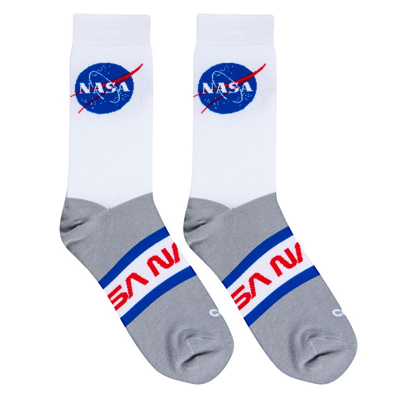Cool Socks, Nasa Badges, Funny Novelty Socks, Medium, 5 of 6