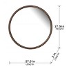 GlasFlength Decorative Wall Mirrors Wall Art Wall Mirror Classic Mirror Decorative Circle Mirror Vanity Mirror for Living Room, Brown, 27.6"*2"*27.6" - 3 of 4