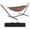 Double Hammock with Stand and Steel Frame, 2 Person Heavy Duty 450lb Capacity, for Outdoor Yard, Patio Hammocks for Adults, Quick-Fold Carry Bag - 4 of 4
