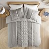PAGED Bedding Set 3 Piece Cotton Printed Duvet Cover Set with Chenille - 2 of 4