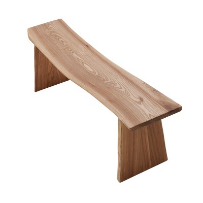 Elm Wood Bench, Solid Wood Dining Bench, Entrance Bench, Shoe Bench, Suitable For Living Room, Bedroom, Hallway, Dining Room