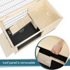 Lyngins Wooden Rabbit Hutch, Spacious Cedar Wood Guinea Pig Cage with Pull-Out Tray, Multi-Entrance Bunny House for Small/Medium Pets - 2 of 4