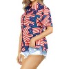 HAPPY BAY Women's Casual Beach 4th of July Short Sleeve Blouse Shirt Patriotic Blouses Button Down Summer Dress Tee Shirts Hawaiian Tops - 4 of 4
