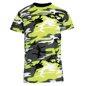 Galaxy By Harvic Men's Slim Fit  Camo Print Short Sleeve T-Shirt - 1 of 4