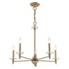 Livex Lighting Bennington 5 - Light Chandelier in  Antique Brass - 4 of 4