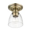 Livex Lighting Montgomery 1 - Light Flush Mount in  Antique Brass - 3 of 4