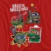 Boys' Teenage Mutant Ninja Turtles Green Greetings Christmas T-Shirt - 2 of 4