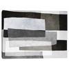 30" x 40" Shades of Gray Horizontal by Belle Maison Unframed Wall Canvas - Masterpiece Art Gallery: Modern Geometric Abstract Artwork - 2 of 4