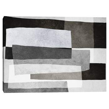 30" x 40" Shades of Gray Horizontal by Belle Maison Unframed Wall Canvas - Masterpiece Art Gallery