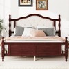 Whisen Queen Pine wooden Bed with Upholstered Headboard and Panel Footboard - image 3 of 4