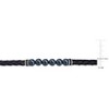 EVERLY JEWELRY |Men's 7.5-8mm  Black Cultured Freshwater Pearl Braided Black Leather Bracelet with Diamond Accents - 9 in. - 2 of 4