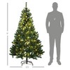 TopComfy Christmas Tree Stand 6ft Prelit Douglas Fir Artificial Christmas Tree with Realistic Branches, Green, 40.3"*40.3"*70.8" - 3 of 4