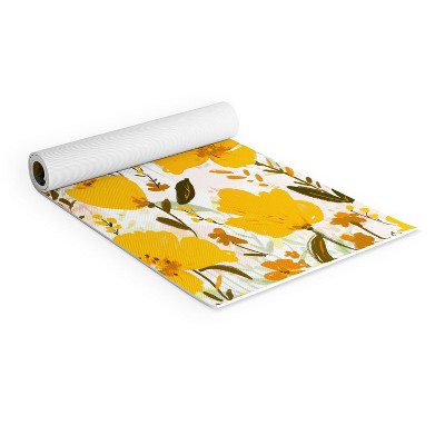 Society6 Yellow Roaming Wildflowers by Alison Janssen on Cotton Standard Set of 2 Pillow Sham 