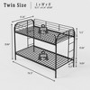 GDFStudio Wilson Modern Metal Twin Over Twin Bunk Bed with  2 Ladders - 4 of 4