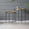 GDFStudio Aragon Modern Iron Side Tables with Glass Top (Set of 2) - 2 of 4