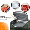 Tirrinia Large Lunch Tote Bag for Men Women Insulated Dual Compartment Leakproof Lunch Box Reusable Thermal Lunch Cooler Tote with Front Pocket - 3 of 4