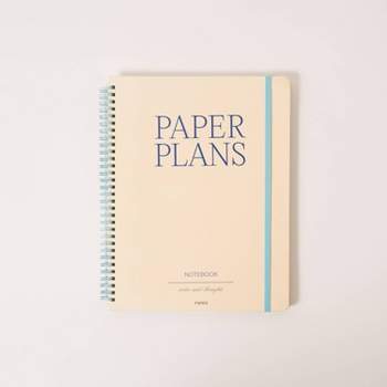 Papier 150pg Ruled Notebook 11"x8.5" Spiral Typographic