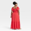 Women's Flutter Short Sleeve Tiered Maxi Empire Waist Dress - Ava & Viv™ - 2 of 3