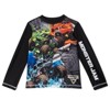 Monster Jam Grave Digger El Toro Loco Megalodon Rash Guard and Swim Trunks Outfit Set UPF 50+ Little Kid - 2 of 4