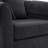 GlasFlength Accent Chairs Swivel Accent Chair Chenille Barrel Armchair with Ottoman Set Modern Side Chair for Room, Black, 27"*24.6"*24.8" - 4 of 4