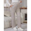 INSPIRE CHIC Women's Maternity Pants Straight Leg Pregnancy Sweatpants with Drawstring - 2 of 4