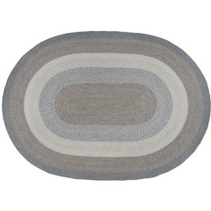 Earth Rugs Rustic Multi-Tone Oval Braided Rug – Durable Farmhouse Decor - 1 of 1