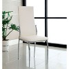 Simple Relax Set of 2 Leatherette and Metal Dining Side Chairs in White - 2 of 4