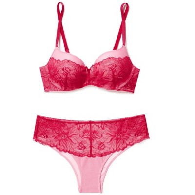 Adore Me Women's Olisa Demi Bra 38D / Red Violet Purple.