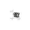 Black Bow Jewelry Sterling Silver Polished Butterfly Bead Charm - 2 of 3