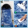 Christmas Area Rug, Snowflake Print Washable Throw Carpet with Non Slip Backing, Low Pile Stain Resistant Floor Mat for Living Room, Bedroom - 3 of 4