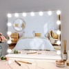 Hollywood Lighted Vanity Mirror - Dimmable LED Bulbs, 3 Color Modes, Touch Control, USB Charging Port, Tabletop - 2 of 4