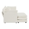 NicBex Couches for Living Room Modern Accent Chair with Ottoman Chenille Upholstered Armchair 1 Seater Reading Chair for Bedroom - 4 of 4